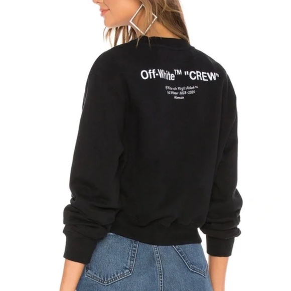 Off-White Sweaters - off white crew neck sweatshirt